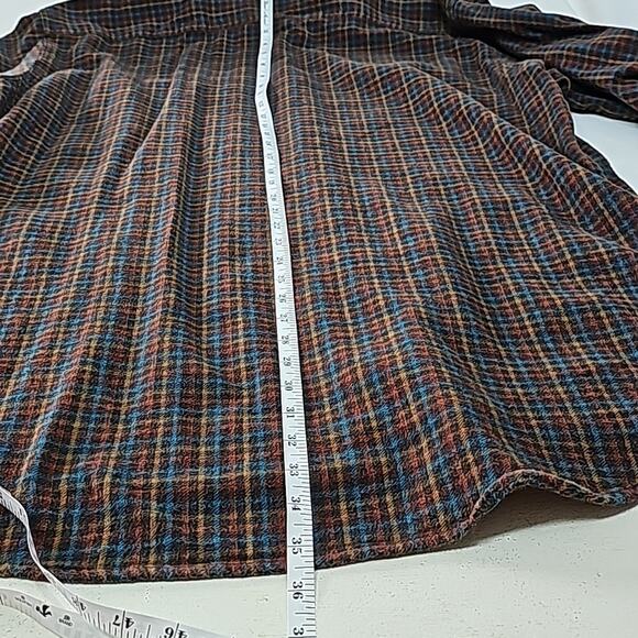Bob Timberlake Mens Sz XLT Flannel Plaid Button Down Long Sleeve Shirt - Picture 11 of 12
